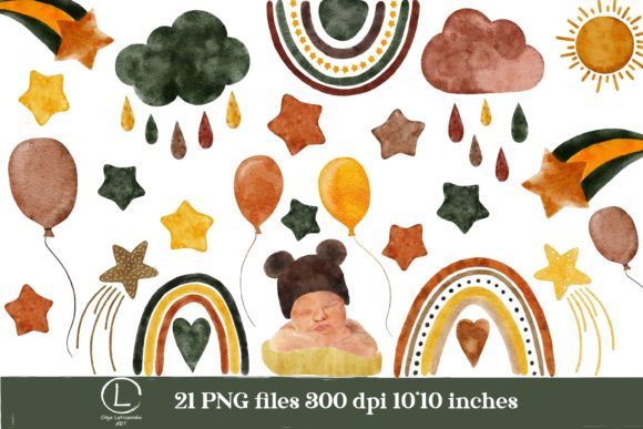 Download Watercolor Boho Baby Clipart - Premium Resources